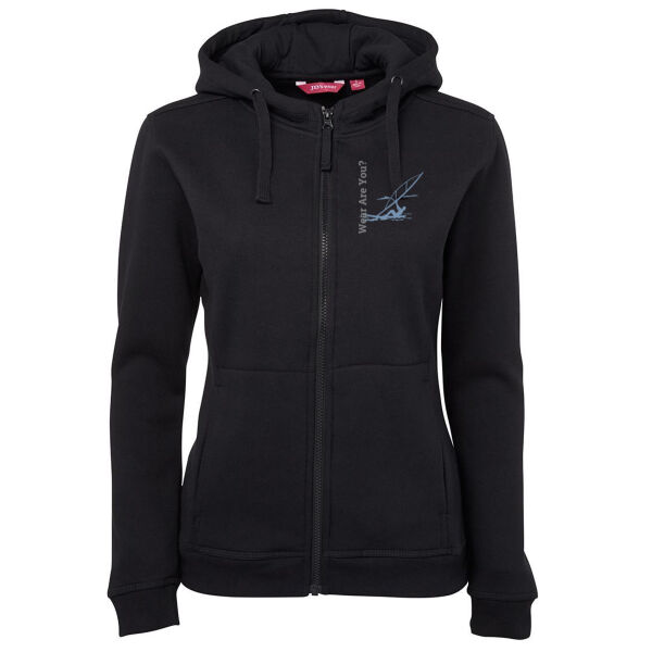 Wear Are You? - Ladies Full Zip Fleecy Hoodie Thumbnail