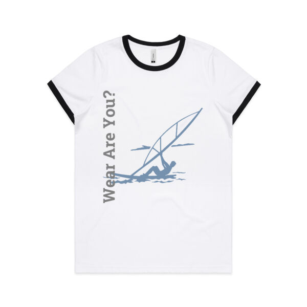 Wear Are You? - Womens Ringer Tee Thumbnail