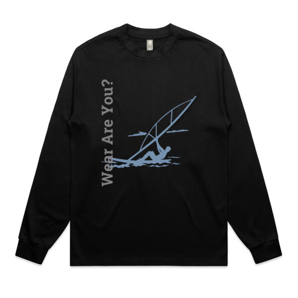 Wear Are You? - Mens Heavy Long Sleeve Tee Thumbnail